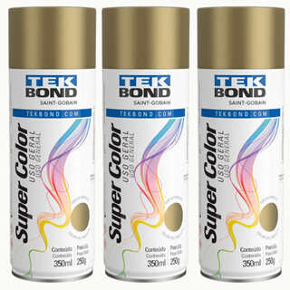 3 Tinta Spray Dourado 350ml - Tekbond em Oferta na Shopee