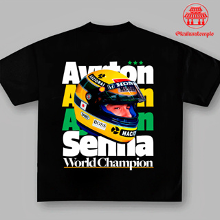 Camiseta Formula 1 Senna World Champion Streetwear Unissex 100% Algodão Premium Oversized em Oferta na Shopee