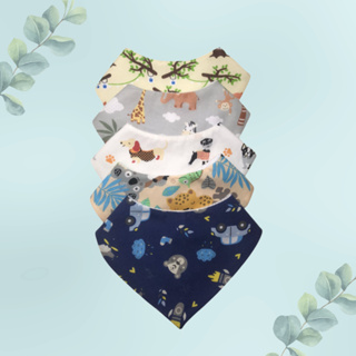 Kit 3 Babador Bandana Bebê 100% Algodão Estampa Menino Menina Neném em Oferta na Shopee