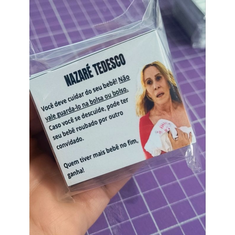 TAG Brincadeira Nazaré Tedesco Personalida para Chá de bebê  Chá Revelação em Oferta na Shopee