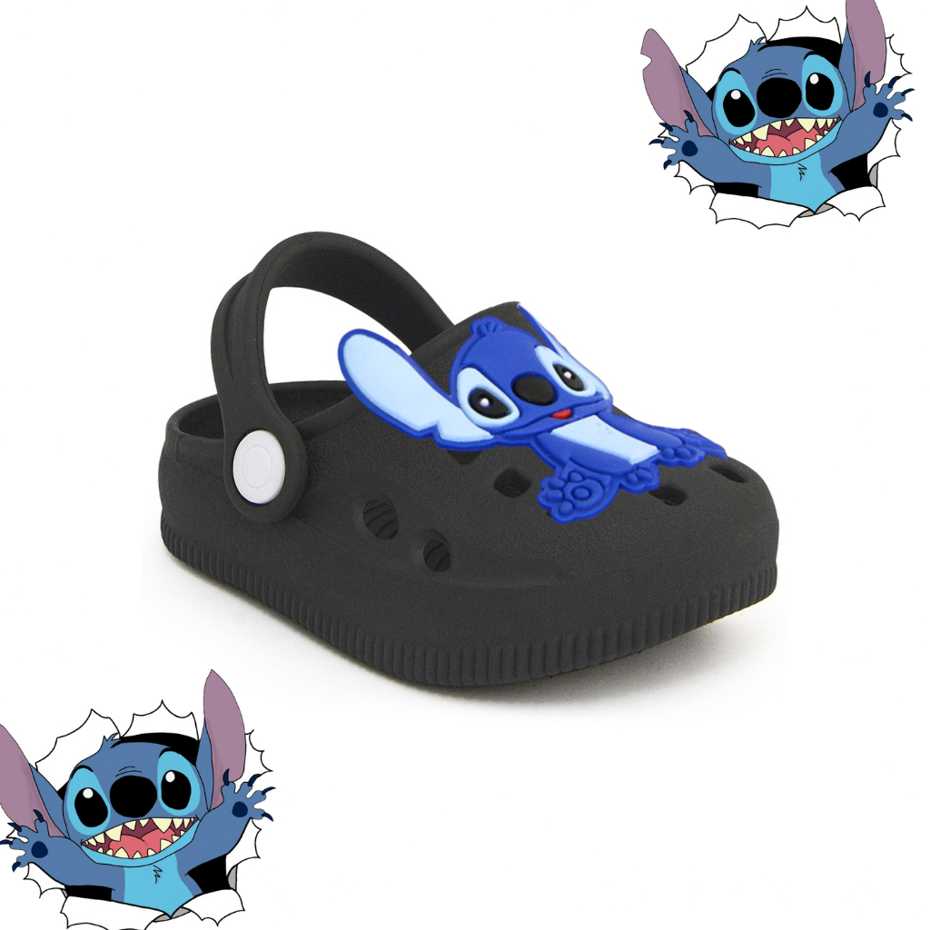 Sandália Babuche Infantil Masculina Baby Azul Personagem Leve Confortável Solado Antiderrapante