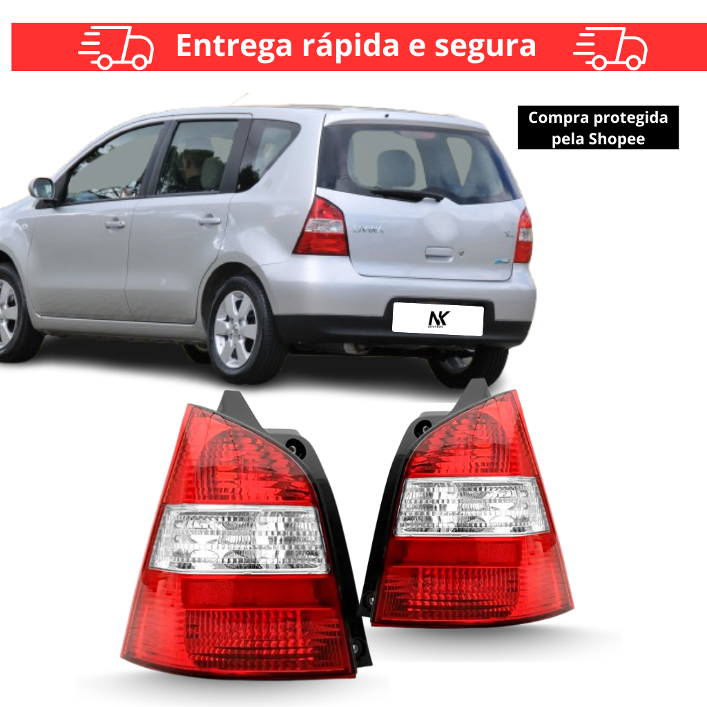 Par/Un Lanterna Traseira Livina 2010 2011 A 2014 em Oferta na Shopee