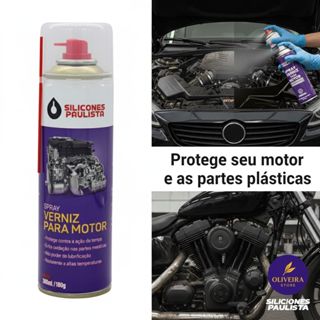 Spray Verniz para Motor Carro ou Moto 300ml Proteção e Brilho Silicones Paulista em Oferta na Shopee