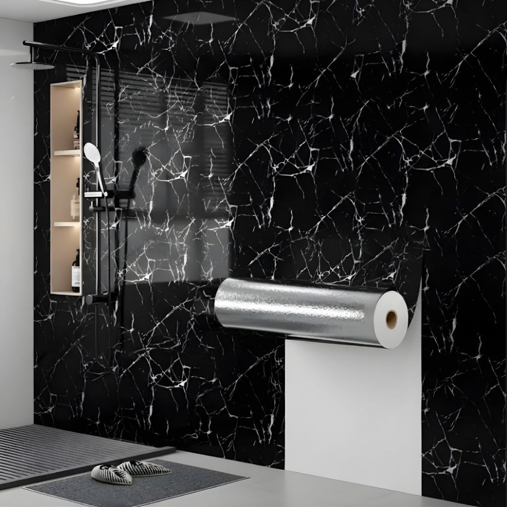 Papel de Parede Mármore Flexível Autocolante 3D Lavável para Decoração