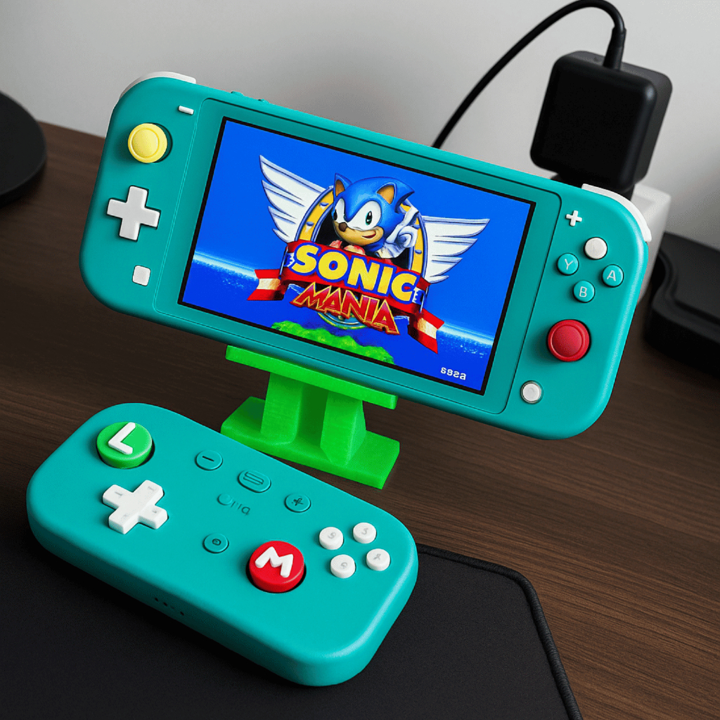 Suporte Console Video Game Nintendo Switch Reclinável - Entrada Carregador