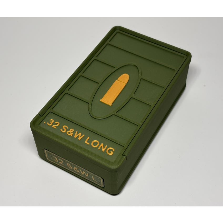 Caixa para Munição .32 S&W Long para 66 Balas Armazenamento | NÃO ENVIAMOS BALAS OU MUNIÇÕES