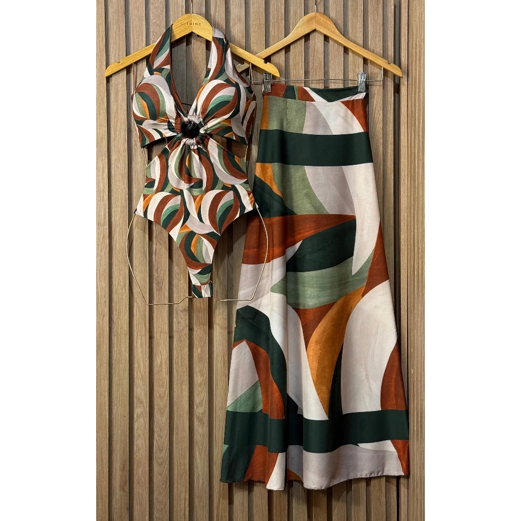 Conjunto Body/maiô + Pareô Saida De Praia — imagem 1