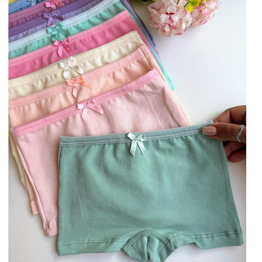 Kit 10 Calcinhas Infantis Box Cotton | Algodão Premium com Elastano Confortável