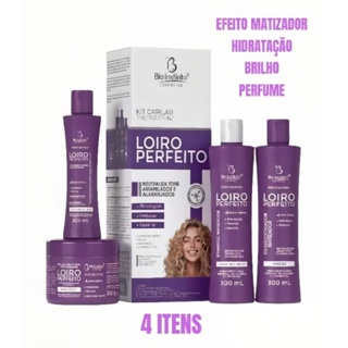 Kit Profissional Loiro Perfeito Matizador Bio Instinto Hidratação Maciez & Brilho - 4 itens em Oferta na Shopee