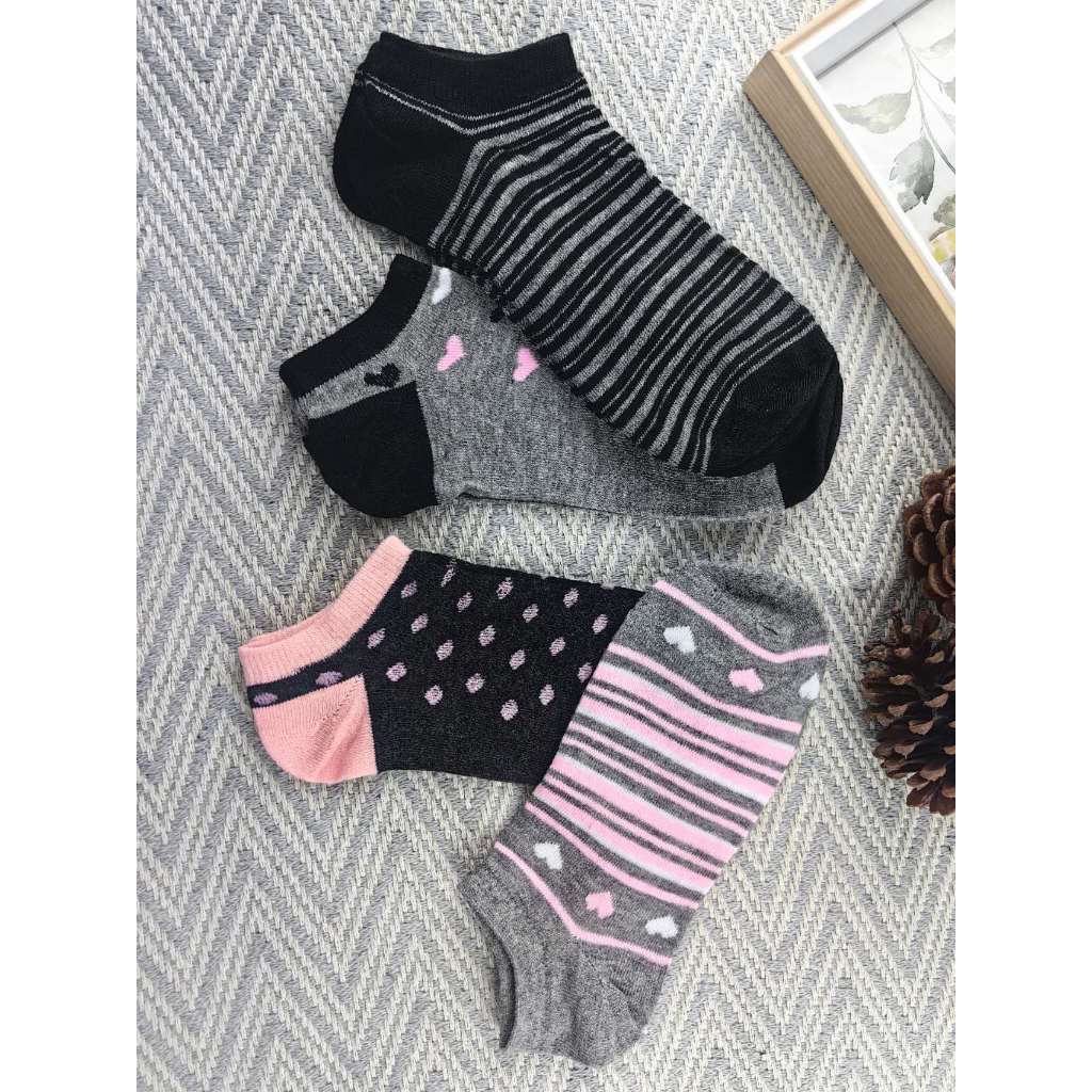 Kit 12 pares de meias curtas femininas versáteis, casuais e charmosas (tamanhos 35-40) em Oferta na Shopee