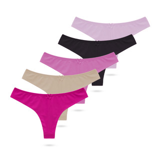 Kit 5 Calcinha Feminina Fio Duplo em Microfibra Forro 100% Algodão Sensual Confortável Premium
