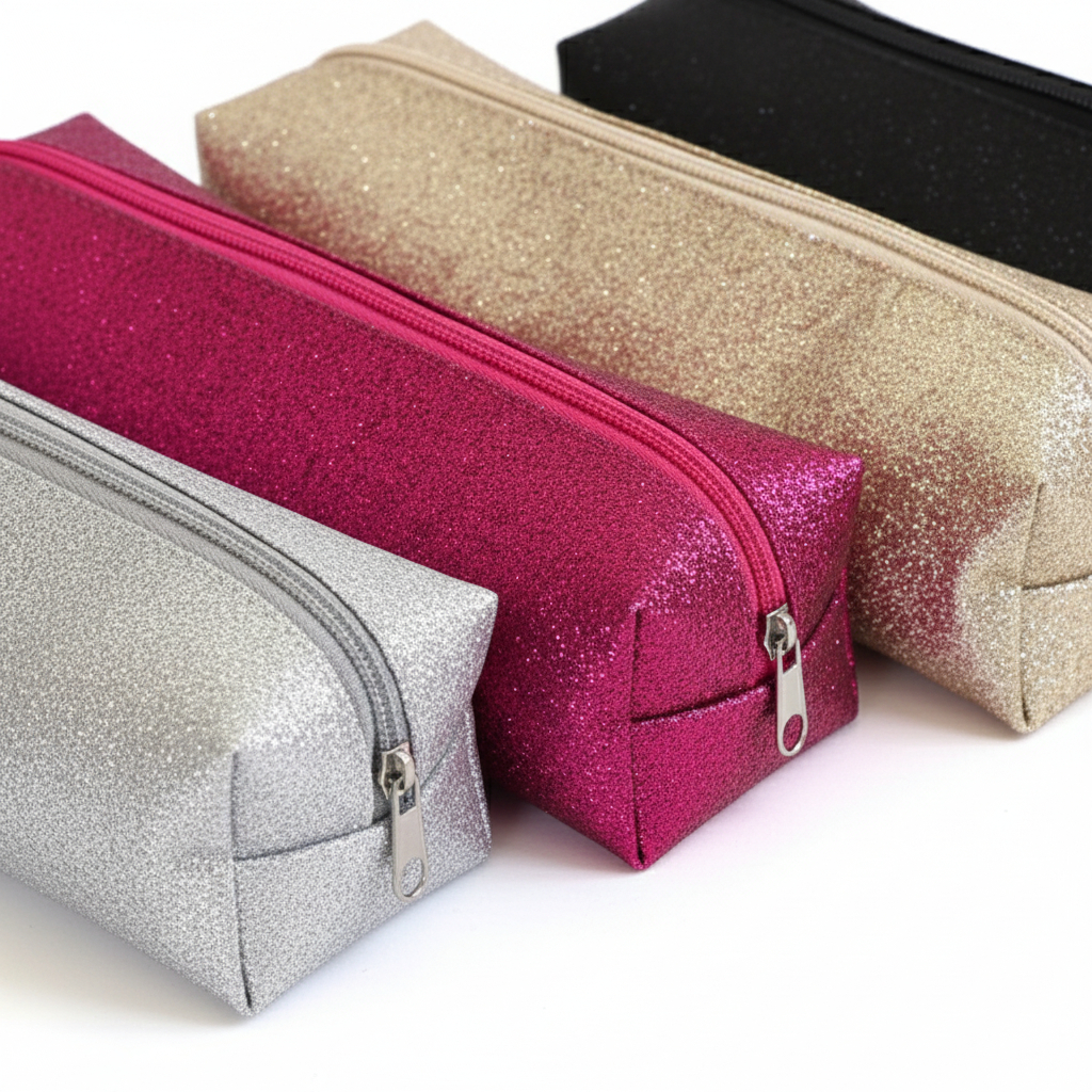 Estojo Glitter ✨estojo de lápis / estojo de make estojo escolar glitterizado varias cores com ziper