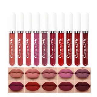 Kit De Batom Brilho Labial Líquido Prova De Água Matte Cmaadu 10 Peças em Oferta na Shopee