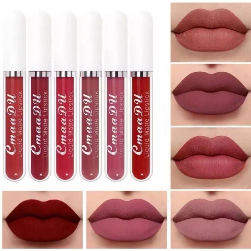 Kit 6 Batom Líquido Matte Cmaadu Maquiagem em Oferta na Shopee
