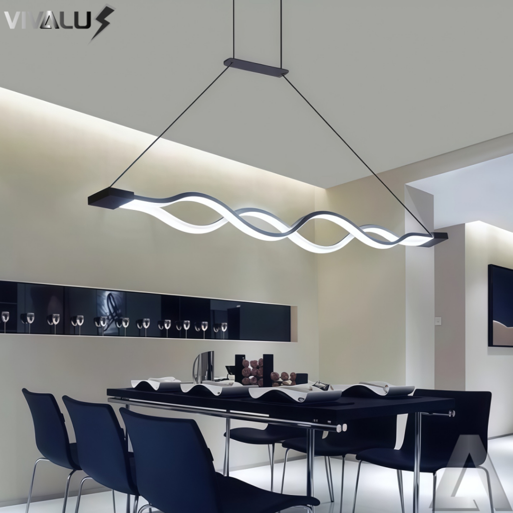 Lustre Pendente Moderno Geometrico Infinito Espiral Luminária Pendente Curva Linear Dourado Sala em Oferta na Shopee