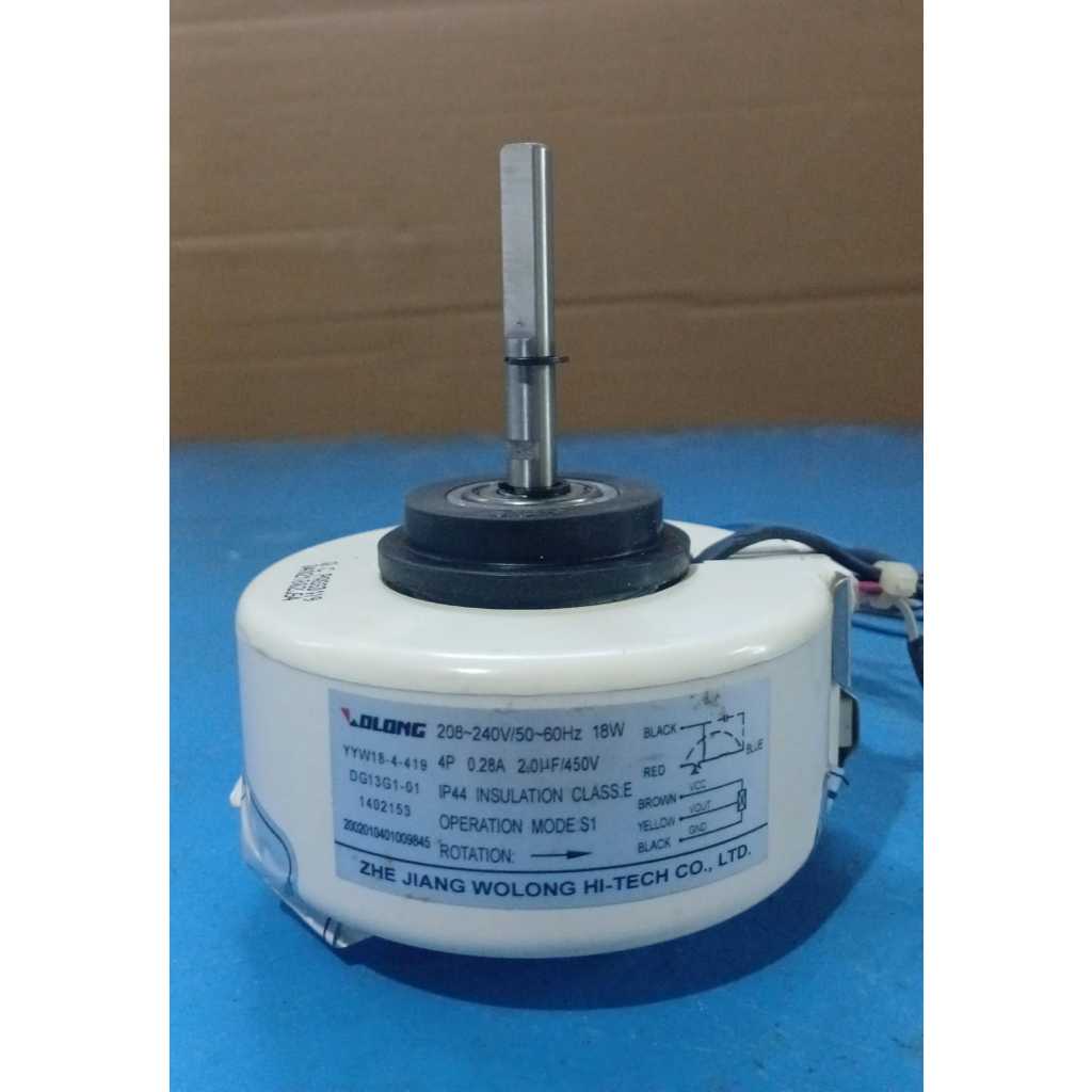Motor Ventilador Olong da Evaporadora Delonghi Split 9000 YYW18-4-419 ORIGINAL
