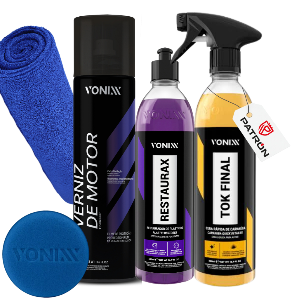 Kit Vonixx Jetski Verniz de Motor + Restaurax + Tok Final + Acessórios Náutico