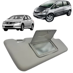 Quebra Sol Honda City 2009 A 2014 cinza com espelho