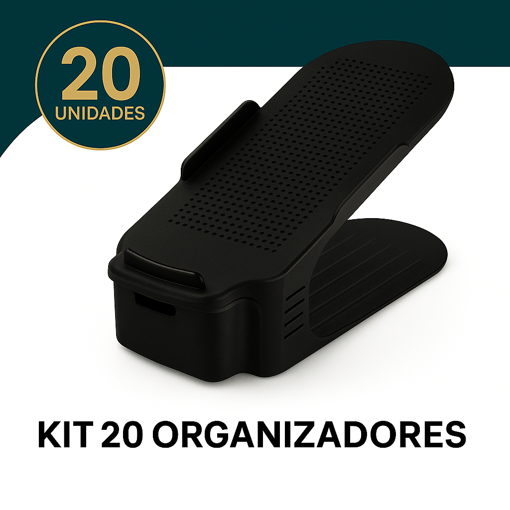 Kit 20 Organizadores de Sapatos Reguláveis Organização e Praticidade no Seu Armário em Oferta na Shopee