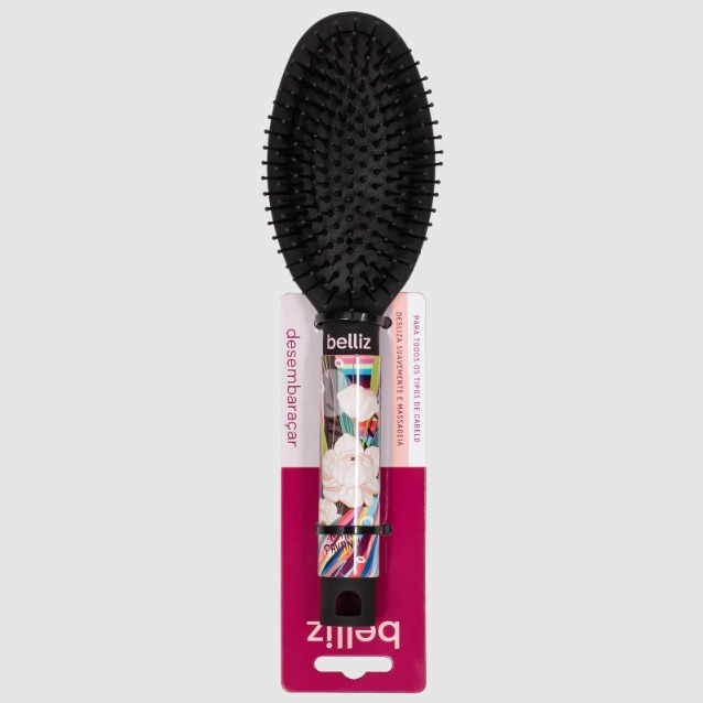 Escova para Cabelo Oval de base almofadada - Belliz Company - Mari Pavanelli 473 em Oferta na Shopee