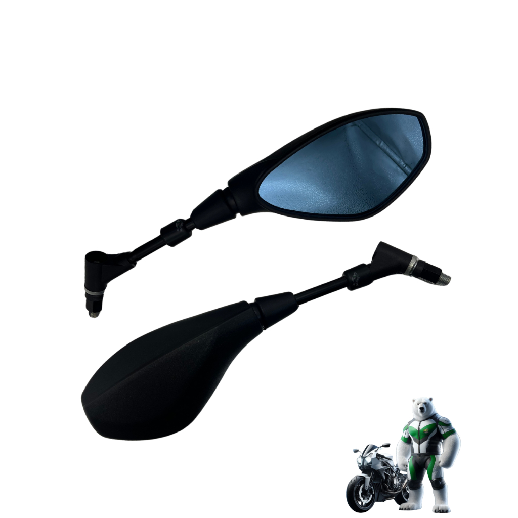 Retrovisor F800 Giro 360 Retratil Lente Convexa Azul Original Yamaha HASTE LONGA em Oferta na Shopee