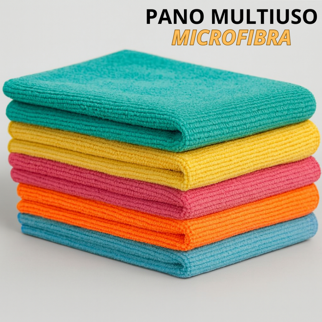 Pano de Microfibra Para Limpeza Alta Absorção Multiuso Carro Casa Vidros em Oferta na Shopee