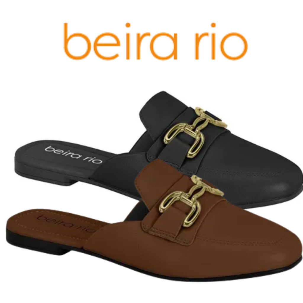 Mule Rasteiro Beira Rio 4323.100 Feminino Confortável Original