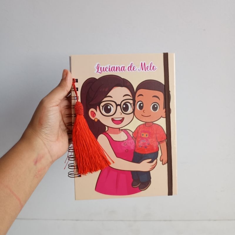 Caderno de Oração Personalizado Dia dos avós e dia dos pais com imagem da capa gerada por…