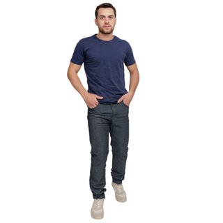 Calça Jeans Masculina Reforçada Para Trabalho 100% Algodão Cor Preta em Oferta na Shopee