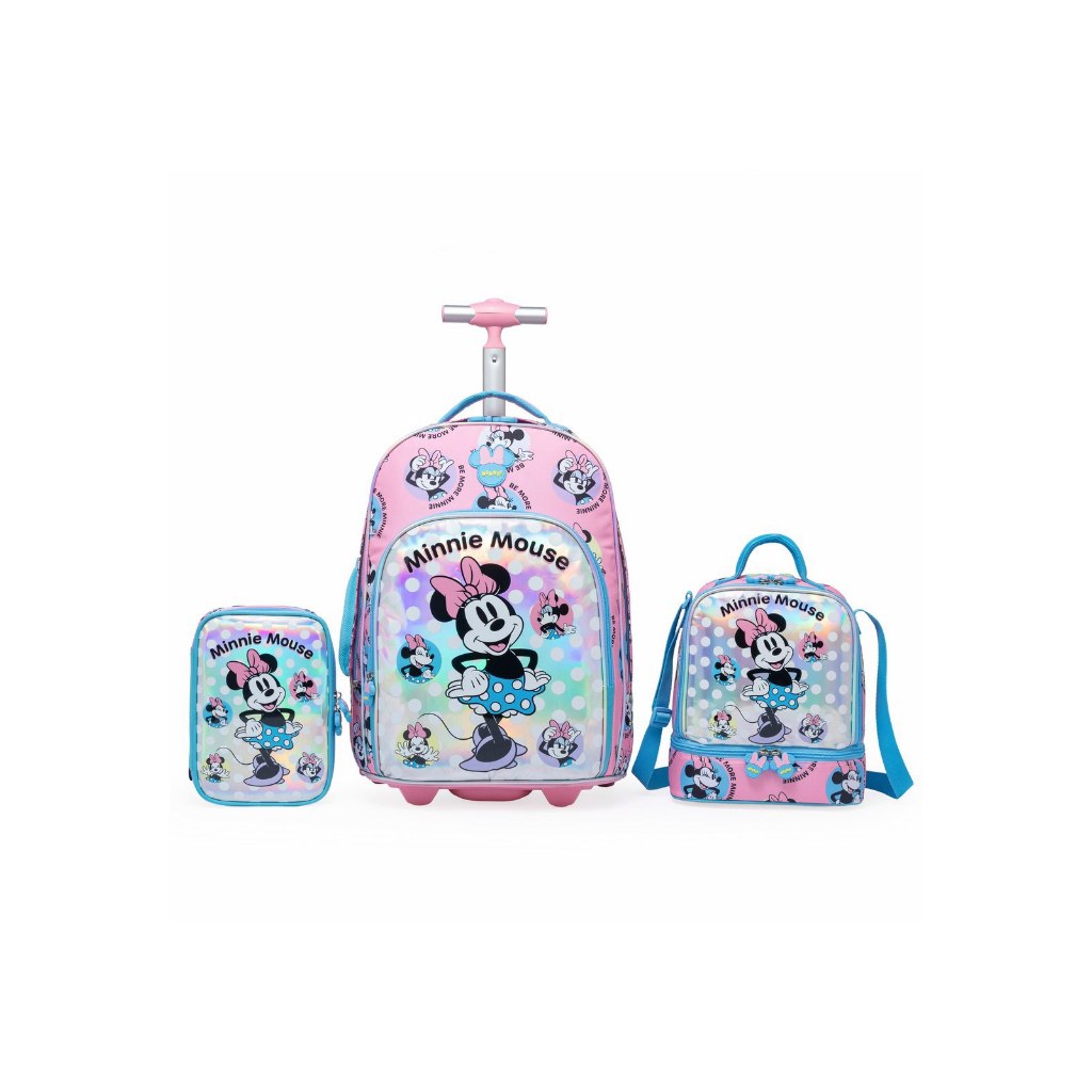 Kit Mochila Rodinhas Minnie Escolar Infantil Feminina Disney em Oferta na Shopee