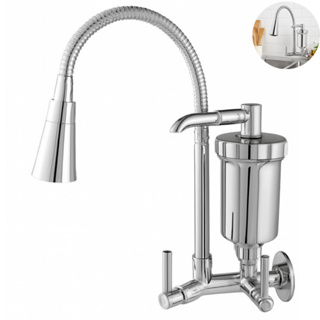 Torneira Filtro  De Parede Purificador De Água Pia Cozinha Bica Flexível Cone 1/4 de Volta em Oferta na Shopee