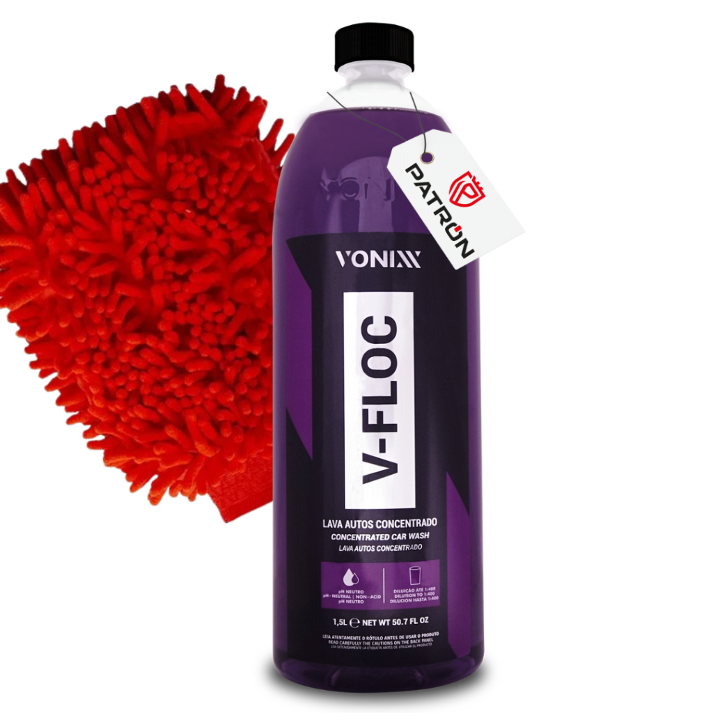 V-Floc Vonixx 1,5L + Luva Microfibra | Shampoo Neutro Jetski Moto Aquática