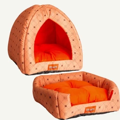 Cama Toca Iglu 2 em 1 Luxo Shopito Para Cães e Gatos
