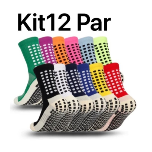 Kit 3 pares Meias de futebol Meias Esportivas De Algodão Antiderrapantes De Alta Qualidade Enviar imediatamente em Oferta na Shopee