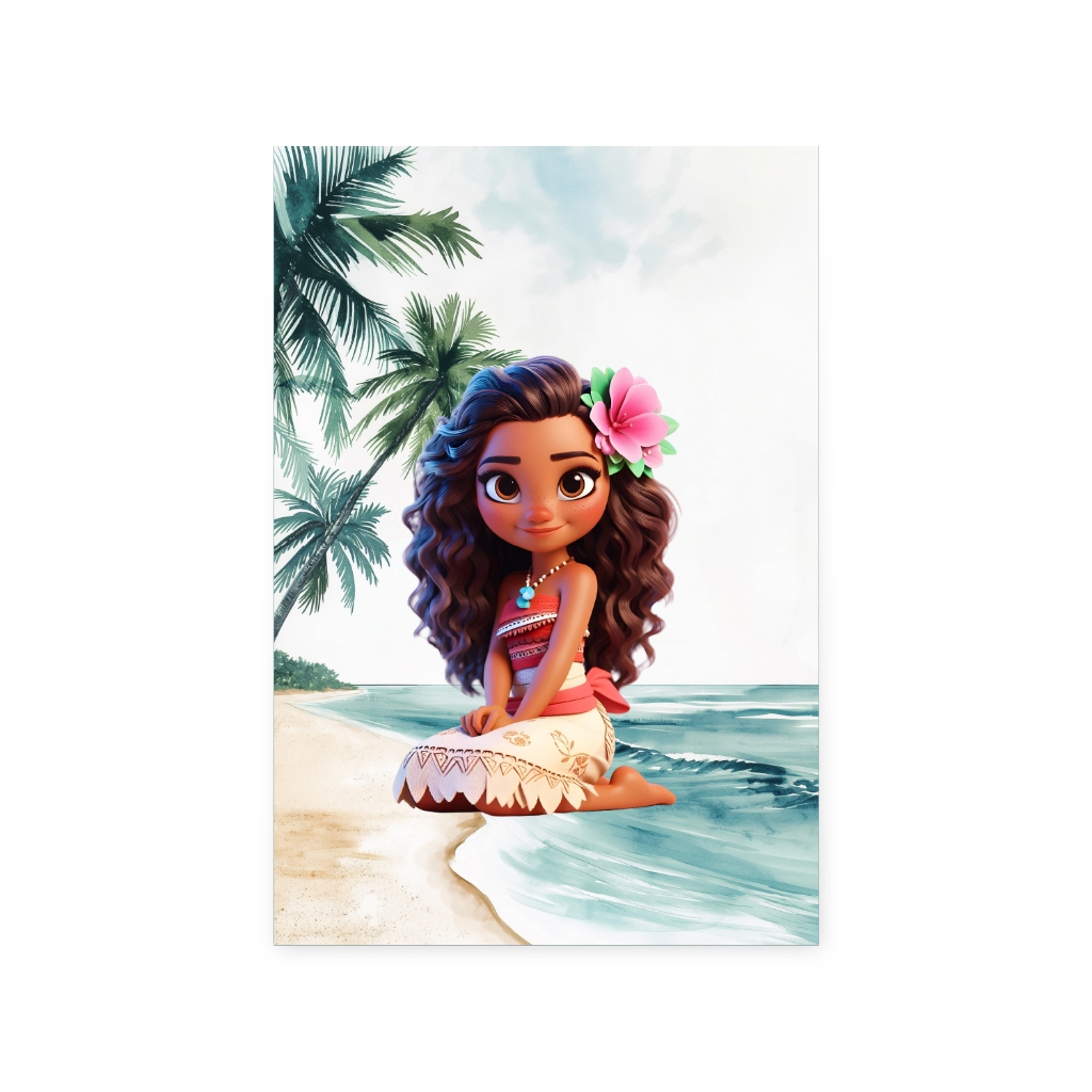 Painel Festa Lateral Sublimado Em Tecido Moana