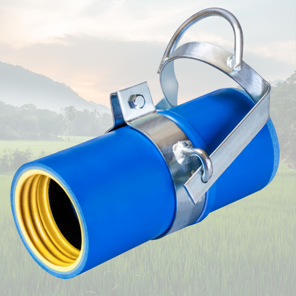Conexão Irrigação Redução Transição 4" x 3" Engate Sela x Rosca | Tubo PVC Azul