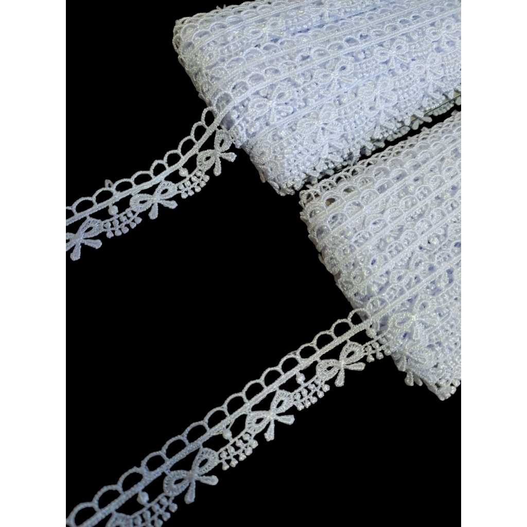 RENDA GUIPIR CHL-736 C/ 13,7M - 1.5CM LARGURA + 1 DESMANCHADOR DE PONTO