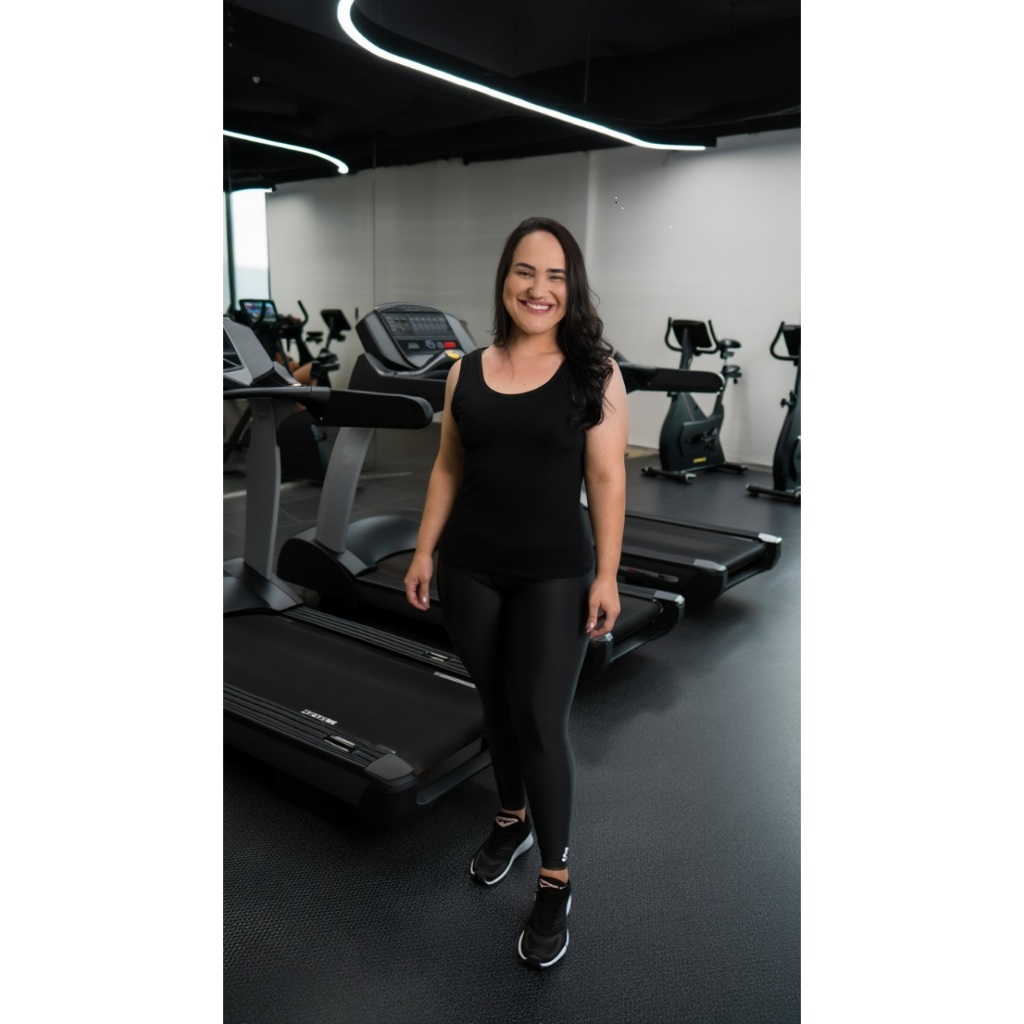 Kit 3 Regata Feminina Plus Size Camiseta Academia Fitness Viscolycra Com Elastano Verão 2025