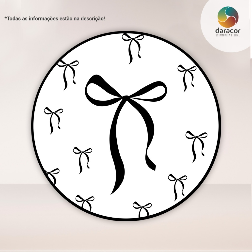 Painel Redondo Laços C/Elástico - Cores e Tam diversos em Oferta na Shopee