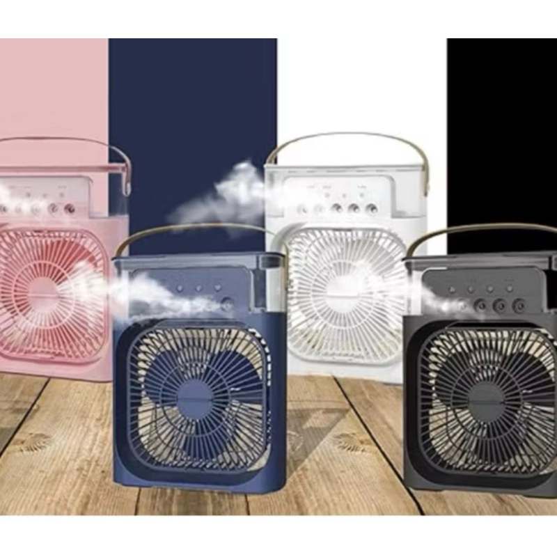 Ventilador portátil silencioso Refrigerador De Ar Ventilador Umidificador Portátil Com Led Reservatório De Água Led