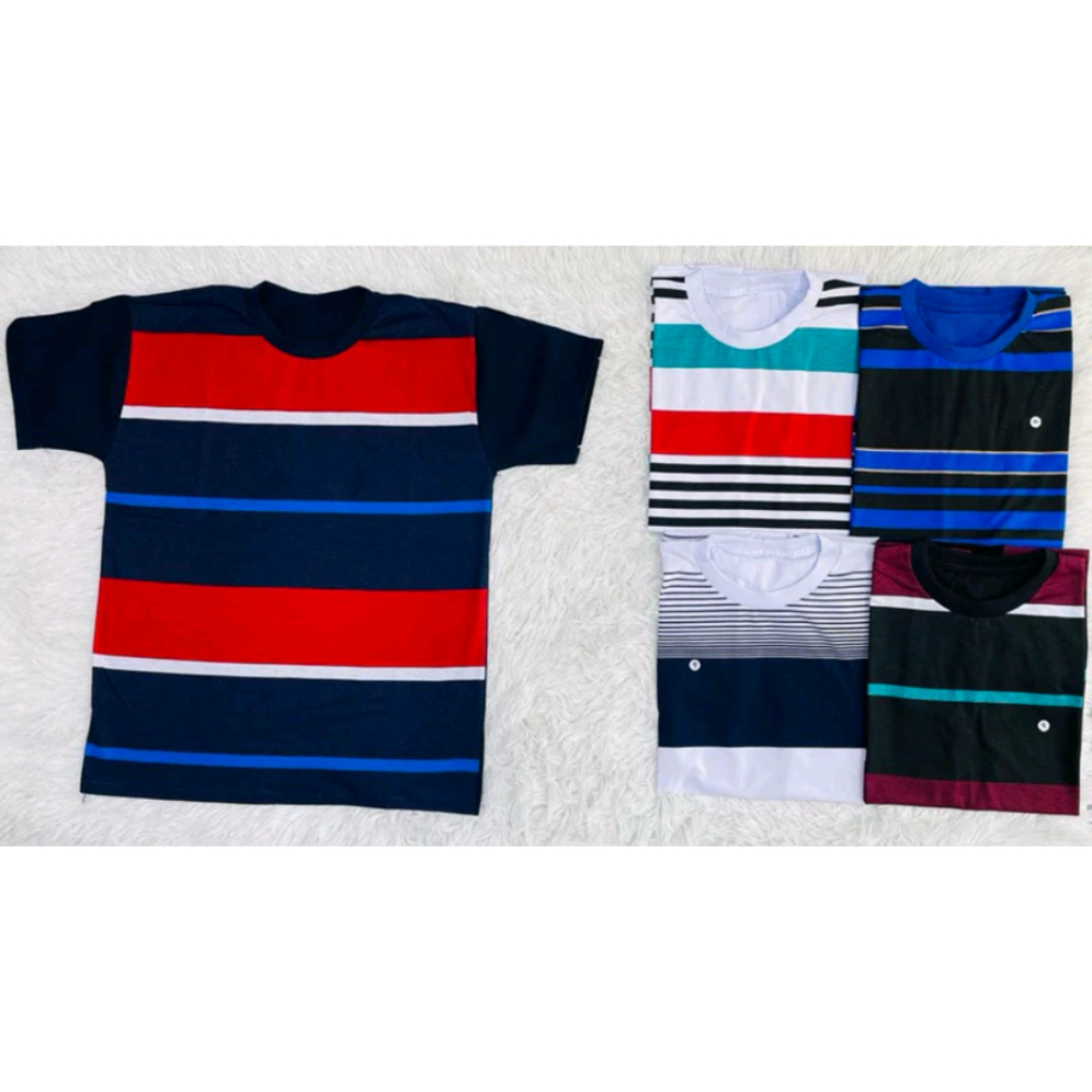 Kit Camiseta Masculina Listrada 100% Algodão , Kit Camiseta Listada Moda Casual