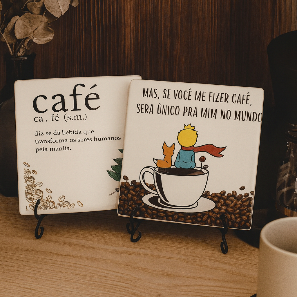 Azulejo Decorativo Café Cantinho do Café - Pequeno Principe em Oferta na Shopee