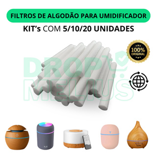 Filtros de Cotonete de Algodão Para Umidificadores de Aroma Portátil USB 5/10/20 pcs em Oferta na Shopee