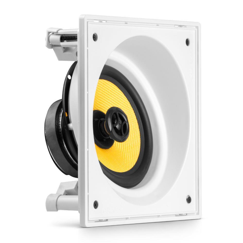 Arandela Frahm Sem Borda 6 Polegadas Coaxial 100w Quadrada Branco