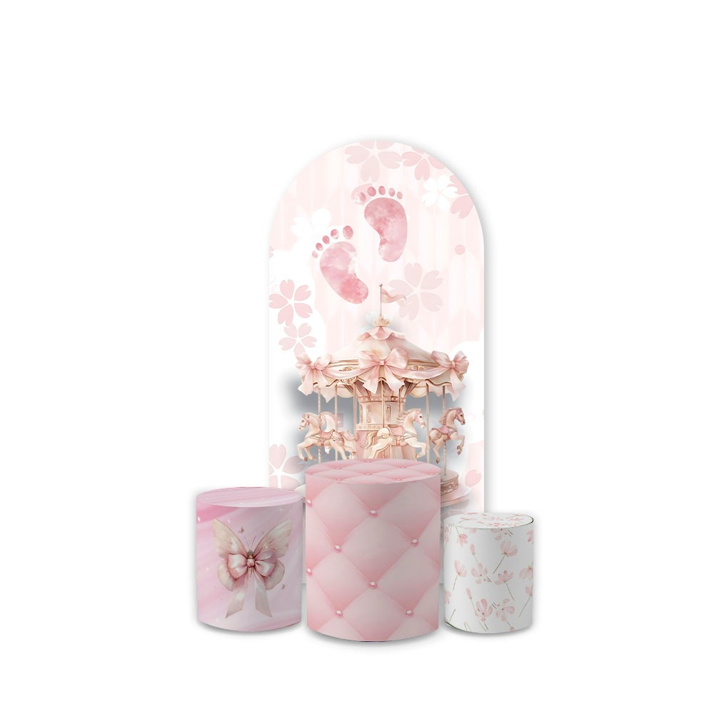 Capas Trio E Painel Romano Chá De Bebe Menina Lançamento Decoração Festa Infantil Bibi Paineis em Oferta na Shopee