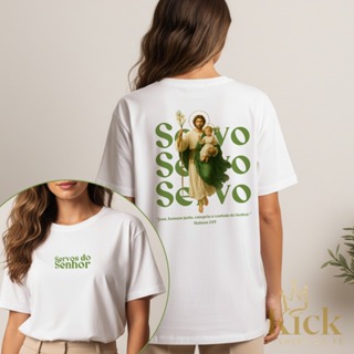 Camisa Camiseta Unissex Cristã 100% Algodão Servos do Senhor - Mateus 1:19 em Oferta na Shopee