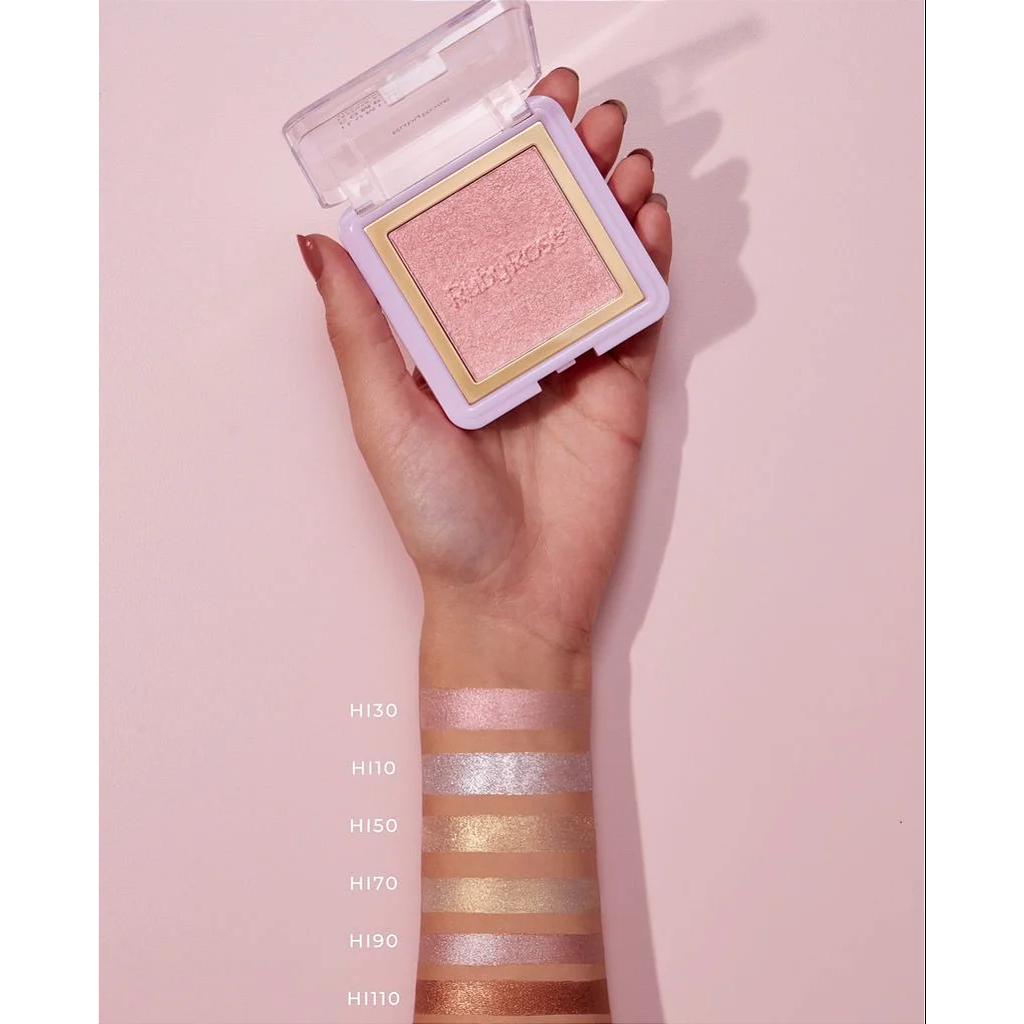 Iluminador Compacto Ruby Rose Efeito molhado, Alta Pigmentação e Longa Duração