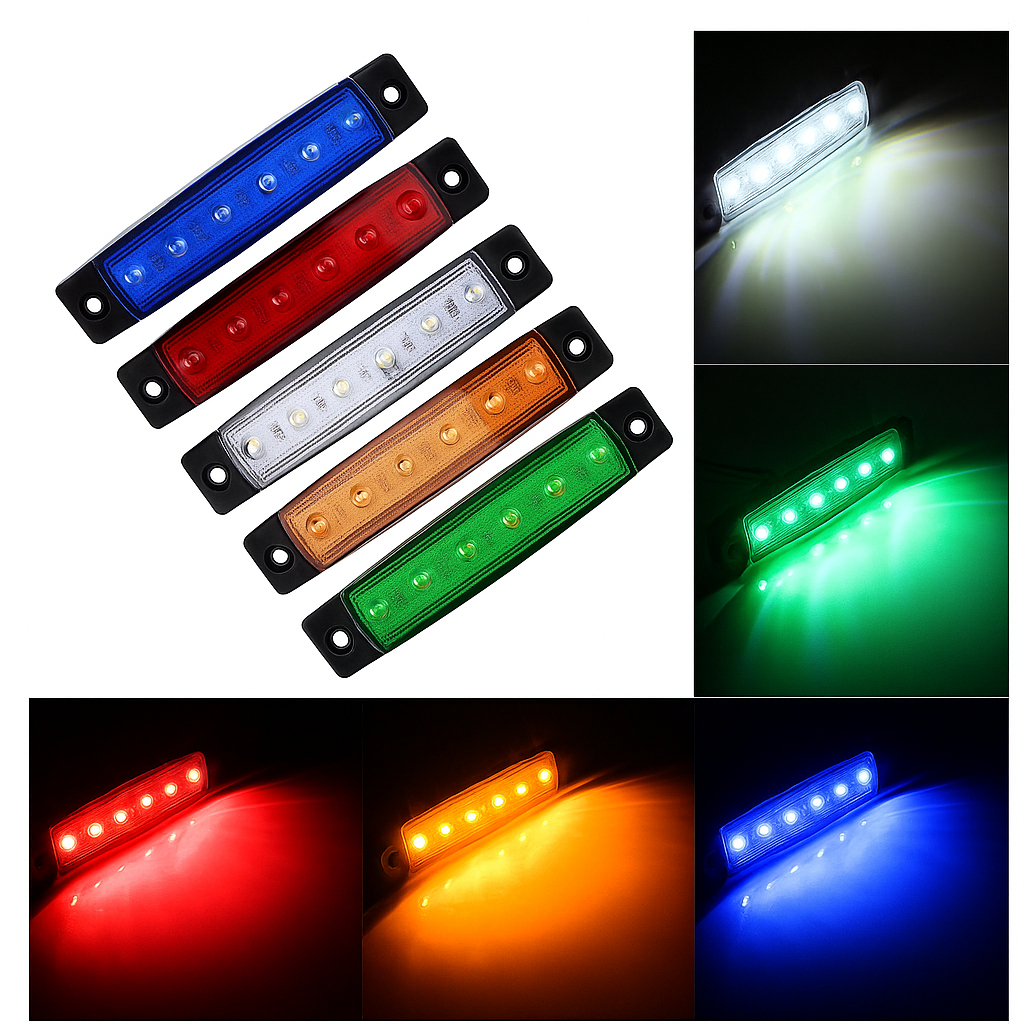 Lanterna Lateral 6 Leds 12/24V Barco Lancha Caminhão Trailer Baú Carretinhas em Oferta na Shopee
