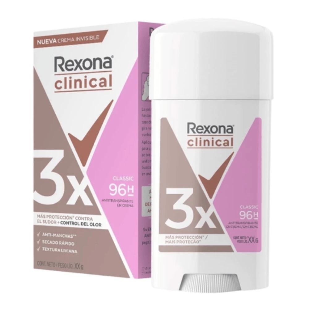 KIT 2 Desodorante Rexona Clinical Classic Creme 58g
