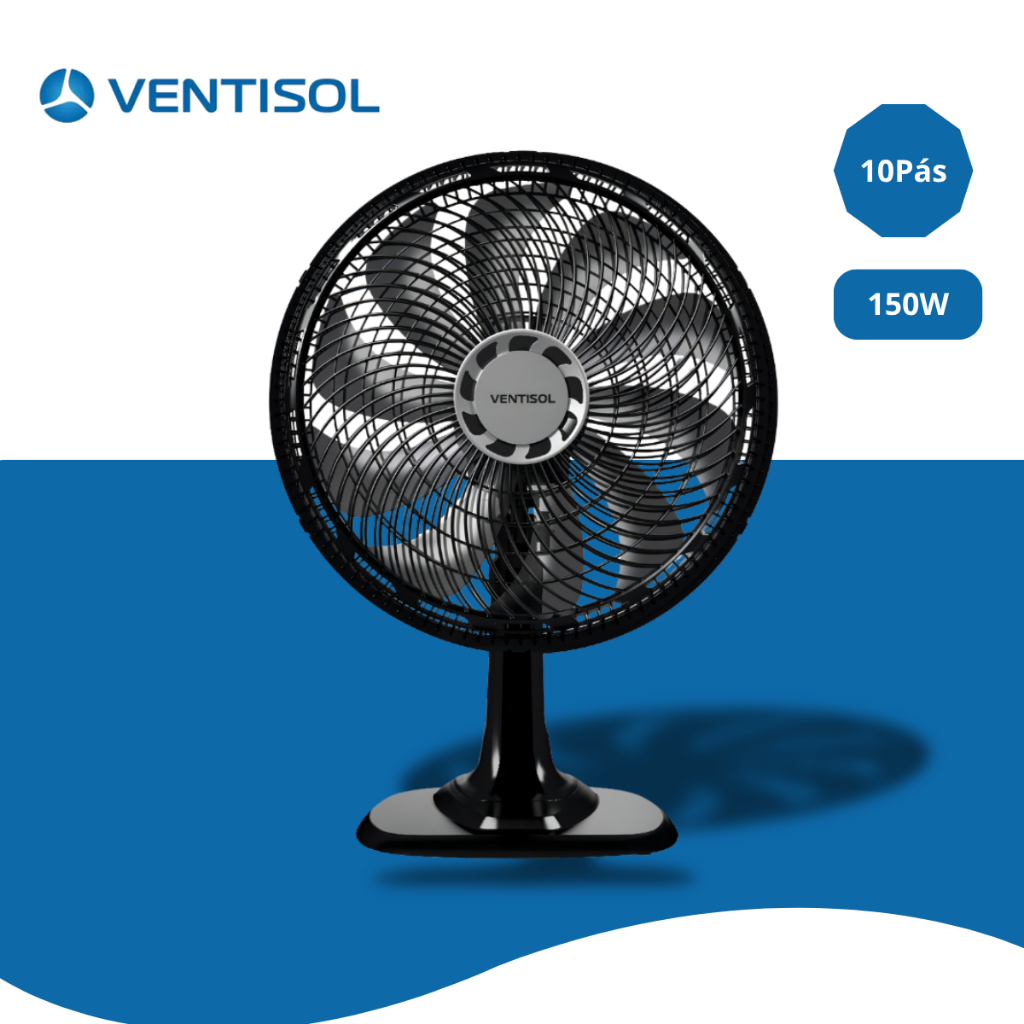 Ventilador de Mesa 40cm Turbo 10 Pás Oscilante 127V/220V Potente e Silencioso
